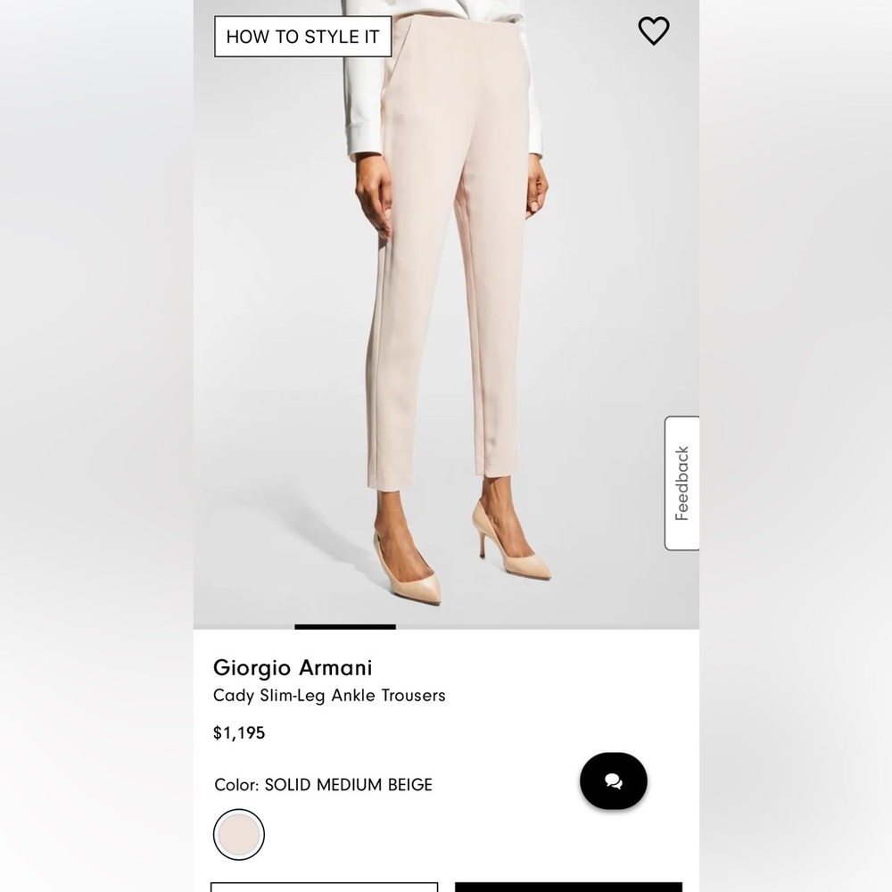 WINE color Giorgio Armani Cady Slim-Leg Ankle Trousers Sz 46 (US 10)